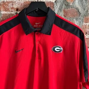 Nike Dri Fit University of Georgia UGA Bulldogs Men's Polo Shirt M 21x29